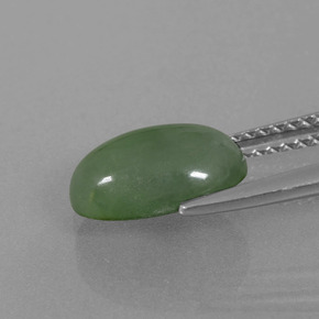Jadeíta verde natural de 2,73 ct, corte óvalo, translúcido