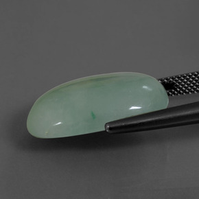Jadeíta verde natural de 18,38 ct, corte óvalo, translúcido
