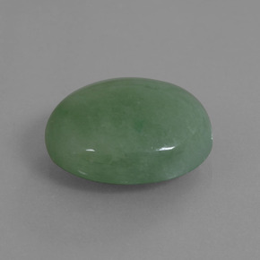 Jadeíta verde natural de 21,62 ct, corte óvalo, opaco