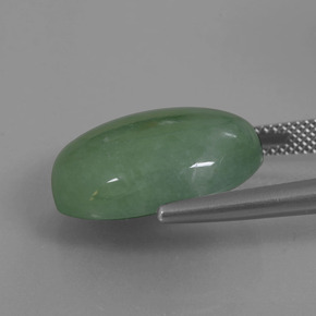 Jadeíta verde natural de 21,62 ct, corte óvalo, opaco