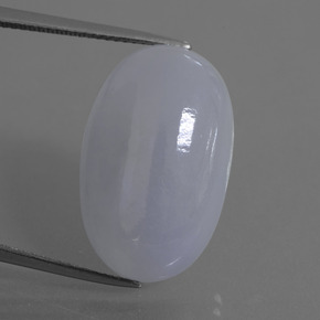 Jadeíta azul natural de 20,87 ct, corte óvalo, translúcido