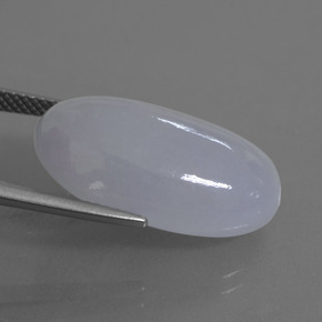 Jadeíta azul natural de 20,87 ct, corte óvalo, translúcido