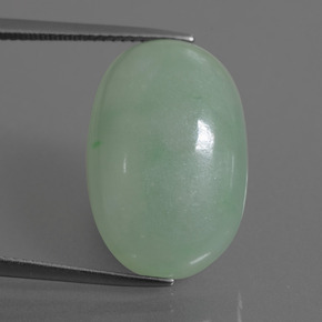 Jadeíta Verde natural de 18.38 ct, Corte Óvalo, Translúcido