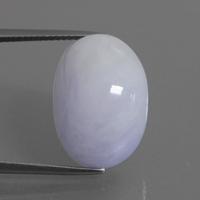 Jadeíta azul natural de 24,47 ct, corte óvalo, opaco