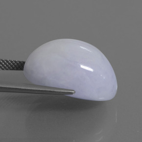 Jadeíta azul natural de 24,47 ct, corte óvalo, opaco