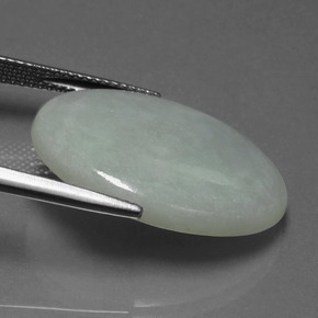 Jadeíta Verde natural de 18.53 ct, Corte Óvalo, Translúcido
