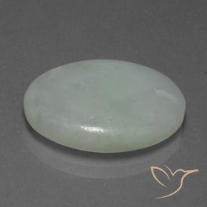 Jadeíta Verde medio natural de 13.79 ct, Ovalada, Translúcido