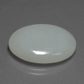 Jadeíta verde natural de 20,83 ct, corte óvalo, translúcido