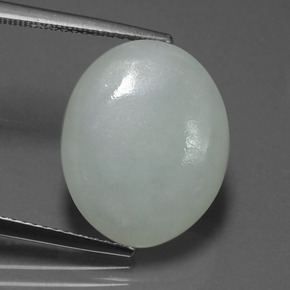 Jadeíta verde natural de 10,46 ct, corte óvalo, translúcido