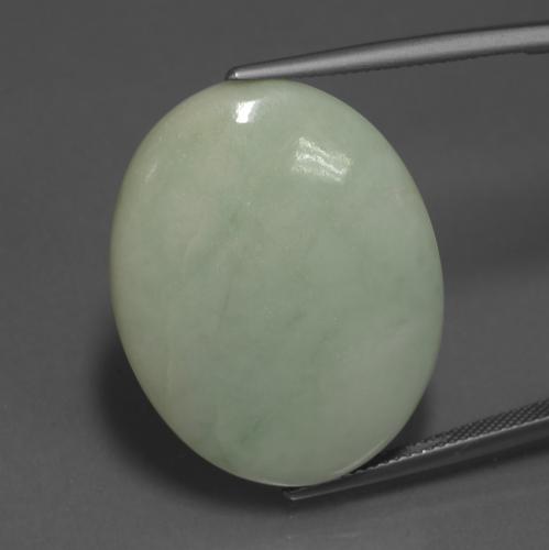 Jadeíta verde natural de 42,37 ct, corte óvalo, opaco