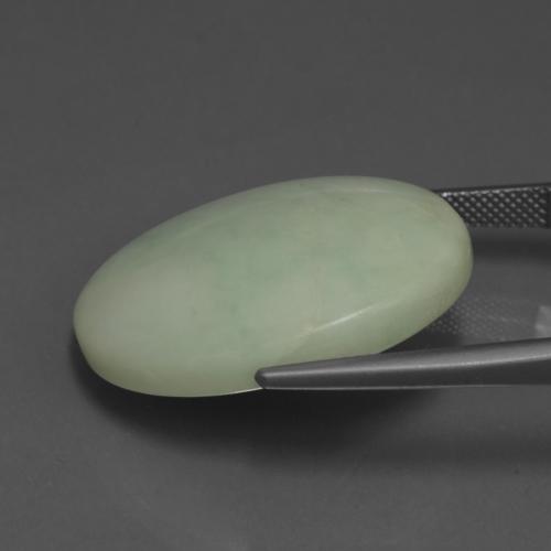 Jadeíta verde natural de 42,37 ct, corte óvalo, opaco