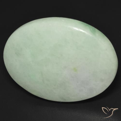 Jadeíta verde natural de 35,14 ct, corte óvalo, translúcido