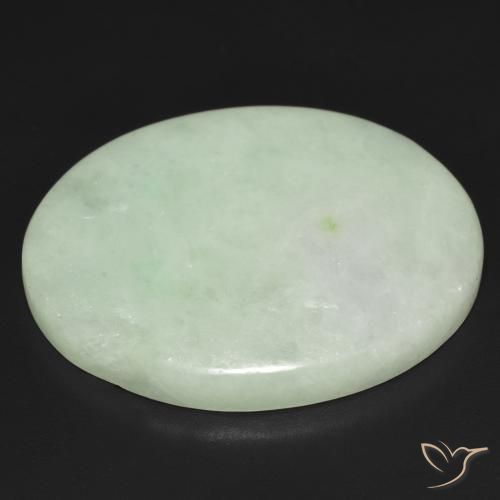 Jadeíta verde natural de 35,14 ct, corte óvalo, translúcido