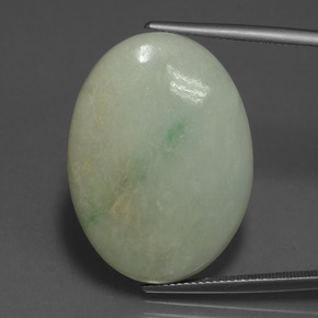 Jadeíta verde natural de 38,26 ct, corte óvalo, opaco