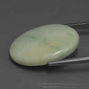 Jadeíta verde natural de 38,26 ct, corte óvalo, opaco