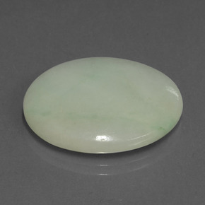 Jadeíta verde natural de 23,36 ct, corte óvalo, translúcido