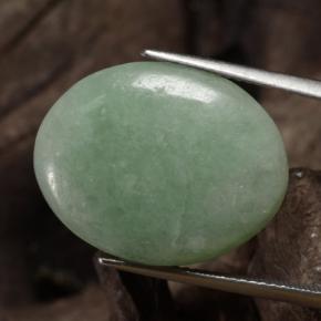 Jadeíta Verde medio natural de 20.00 ct, Corte Óvalo, Opaco