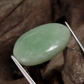 Jadeíta Verde medio natural de 20.00 ct, Corte Óvalo, Opaco