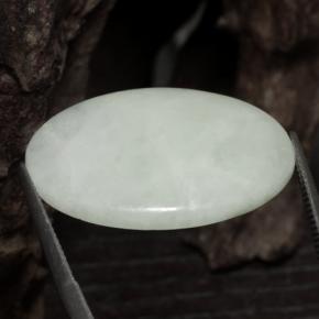 Jadeíta verde natural de 24,59 ct, corte óvalo, translúcido