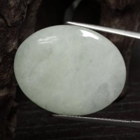 Jadeíta verde natural de 24,59 ct, corte óvalo, translúcido