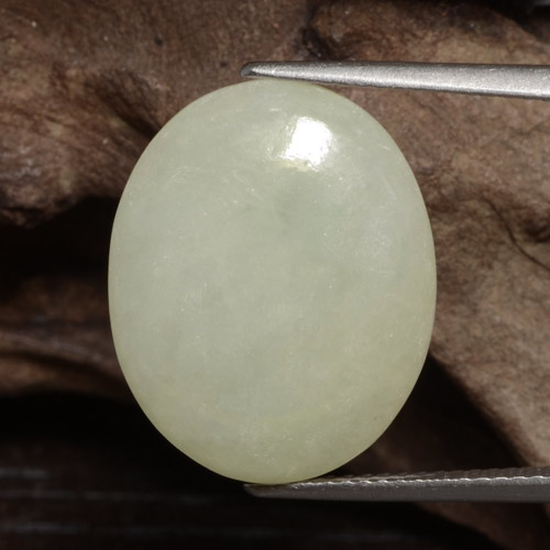 Jadeíta amarillo natural de 10,60 ct, corte óvalo, translúcido