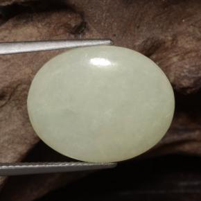 Jadeíta amarillo natural de 10,60 ct, corte óvalo, translúcido