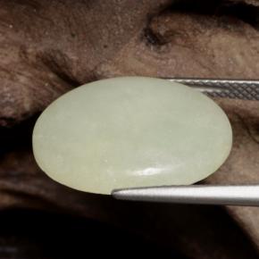 Jadeíta amarillo natural de 10,60 ct, corte óvalo, translúcido