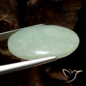 Jadeíta verde natural de 16,53 ct, corte óvalo, translúcido