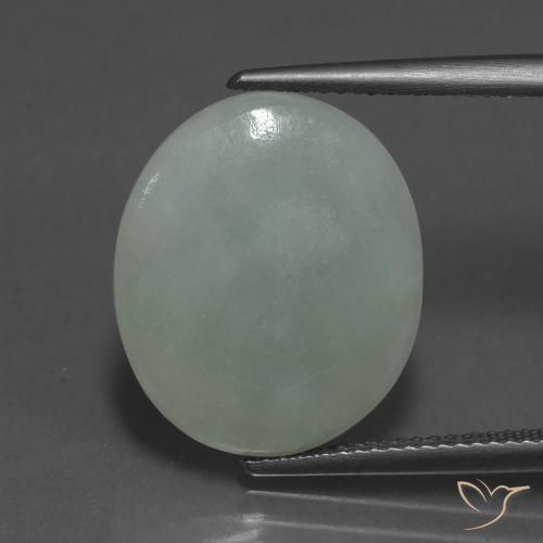 10.74ct Natural Verde medio Jadeíta, Ovalada, Translúcido