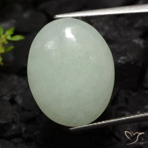 17.80ct Natural Verde avellana claro Jadeíta, Ovalada, Translúcido