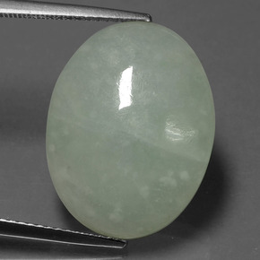 Jadeíta verde natural de 15,35 ct, corte óvalo, translúcido