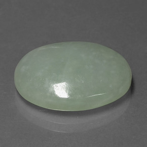 Jadeíta verde natural de 15,35 ct, corte óvalo, translúcido