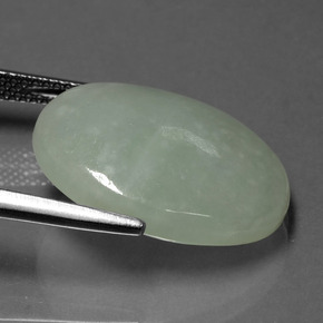 Jadeíta verde natural de 15,35 ct, corte óvalo, translúcido