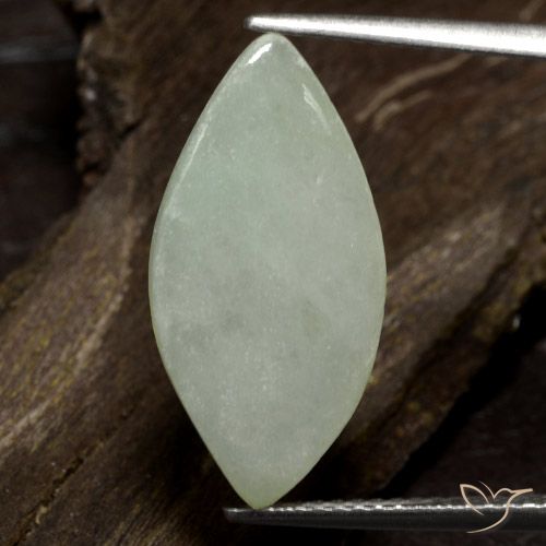6.29ct Natural Verde gris Jadeíta, Marquesa, Translúcido