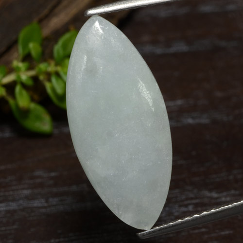 Jadeíta verde natural de 5,79 ct, marquesa, translúcido
