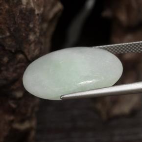 Jadeíta blanco natural de 16,87 ct, corte óvalo, translúcido