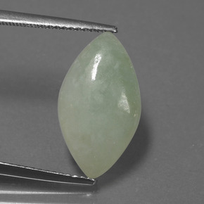 Jadeíta verde natural de 5,03 ct, marquesa, translúcido