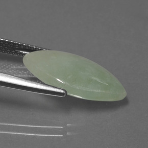 Jadeíta verde natural de 5,03 ct, marquesa, translúcido