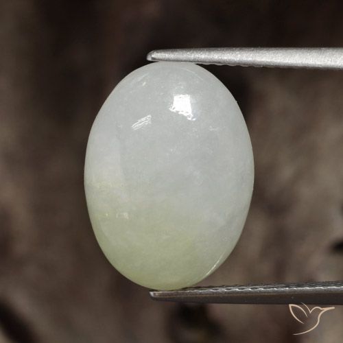8.25ct Natural Verde claro cálido Jadeíta, Ovalada, Translúcido