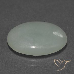 Jadeíta Verde medio natural de 10.18 ct, Ovalada, Translúcido