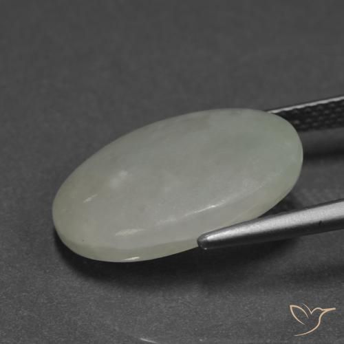 Jadeíta Verde medio natural de 9.31 ct, Ovalada, Translúcido