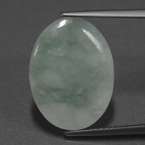 Jadeíta verde natural de 6,02 ct, corte óvalo, translúcido