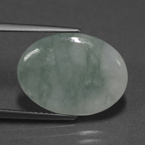 Jadeíta verde natural de 6,02 ct, corte óvalo, translúcido