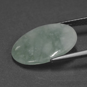 Jadeíta verde natural de 6,02 ct, corte óvalo, translúcido