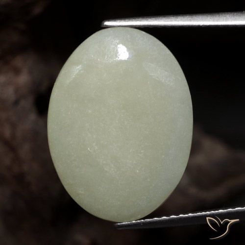 8.61ct Natural Verde Oliva Jadeíta, Ovalada, Translúcido