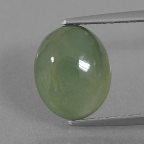 Jadeíta verde natural de 3,85 ct, corte óvalo, translúcido