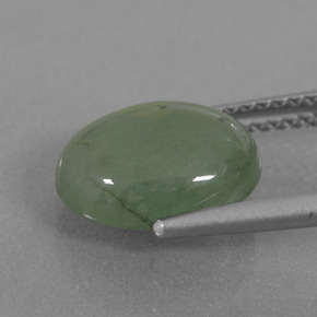Jadeíta verde natural de 3,85 ct, corte óvalo, translúcido