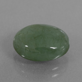 Jadeíta verde natural de 4,90 ct, corte óvalo, translúcido