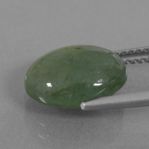 Jadeíta verde natural de 4,90 ct, corte óvalo, translúcido