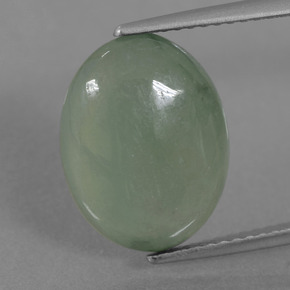 Jadeíta verde natural de 6,71 ct, corte óvalo, translúcido